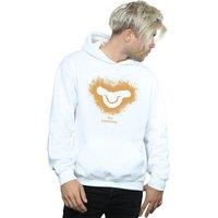 Disney Men's The Lion King Movie Simba Face Hoodie in White | Size: 3XL