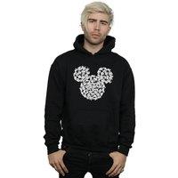 Disney Men's Mickey Mouse Head Of Hands Hoodie in Black | Size: XL