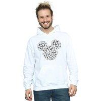 Disney Men's Mickey Mouse Head Of Hands Hoodie in White | Size: Medium