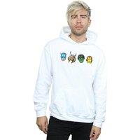 Marvel Men's Avengers Comic Heads Hoodie in White | Size: Medium