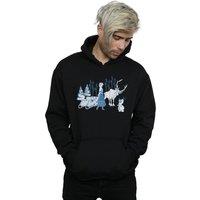 Disney Men's Frozen Anna Sven & Olaf Hoodie in Black | Size: 2XL