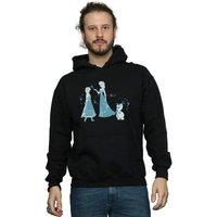 Disney Men's Frozen Magic Snowflakes Hoodie in Black | Size: Medium