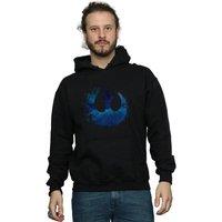 Disney Men's Star Wars The Rise Of Skywalker Resistance Symbol Wave Hoodie in Black | Size: 4XL