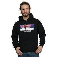 Star Wars Men's The Mandalorian Landscape Hoodie in Black | Size: Small
