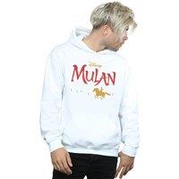 Disney Men's Mulan Movie Logo Hoodie in White | Size: 2XL