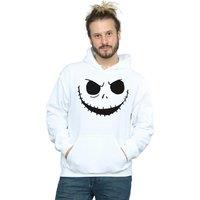 Disney Men's Nightmare Before Christmas Jacks Face Bold Hoodie in White | Size: Medium
