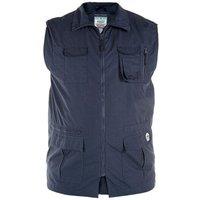 D555 Men's Enzo Multi Pocket Kingsize Hunting Waistcoat in Navy | Size: 7XL