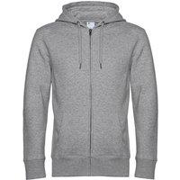 B&C Men's King Zipped Hooded Sweat in Grey | Size: XS