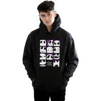 Disney Men's Nightmare Before Christmas Many Faces Of Jack Squares Hoodie in Black | Size: 2XL
