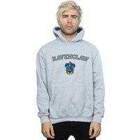 Harry Potter Men's Ravenclaw Crest Hoodie in Grey | Size: Large