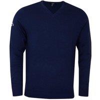 Ribbed V Neck Merino Sweater