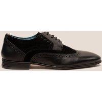 Oswin Hyde Men's Miles Leather Derby Brogue in Black | Size: 8