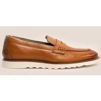 Oswin Hyde Men's Bryan Leather Loafer in Tan | Size: 12