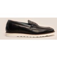 Oswin Hyde Men's Bryan Leather Loafer in Black | Size: 11