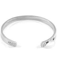 ANCHOR & CREW Men's Russell Compass Cutout Wayfarer Silver Bangle