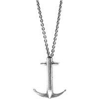 ANCHOR & CREW Men's Admiral Anchor Signature Silver Necklace Pendant | Size: 18 inches