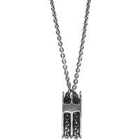 ANCHOR & CREW Men's Rothesay Pulley Silver Necklace Pendant | Size: 20 inches