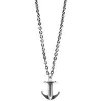 ANCHOR & CREW Men's Mini Anchor Signature Silver Necklace Pendant | Size: 22 inches