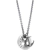 ANCHOR & CREW Men's Lerwick Pulley Silver Necklace Pendant | Size: 20 inches