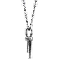 ANCHOR & CREW Men's Great Yarmouth Voyage Silver Necklace Pendant | Size: 22 inches
