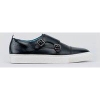 Oswin Hyde Men's Nash Black Monk Leather Trainers | Size: 9