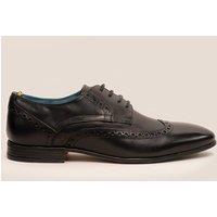 Oswin Hyde Men's Miles Leather Derby Brogue in Black | Size: 8