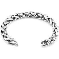 ANCHOR & CREW Men's Staysail Sail Silver Chain Bangle | Size: 19 cm