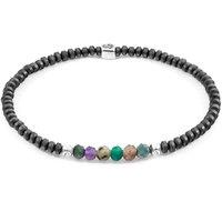 ANCHOR & CREW Men's Paralana Silver & Stone Bracelet | Size: 19 cm