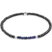 ANCHOR & CREW Men's Paralana Silver & Stone Bracelet in Blue | Size: 19 cm
