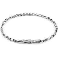 ANCHOR & CREW Men's Spinnaker Sail Silver Chain Bracelet | Size: 21 cm