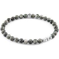 ANCHOR & CREW Men's Atrato Silver & Stone Bracelet in Grey | Size: 19 cm