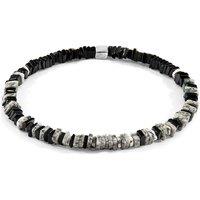 ANCHOR & CREW Men's Innot Silver & Stone Bracelet in White | Size: 21 cm