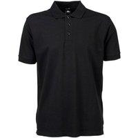 TEE JAYS Men's Luxury Stretch Short Sleeve Polo Shirt in Black | Size: Medium