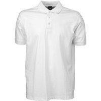 TEE JAYS Men's Luxury Stretch Short Sleeve Polo Shirt in White | Size: Small