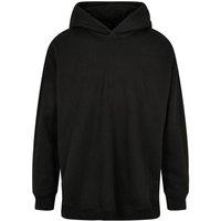 Build Your Brand Men's Oversized Cut-On Hoodie in Black | Size: 4XL