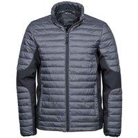 TEE JAYS Men's Crossover Padded Jacket in Pale Grey | Size: 4XL