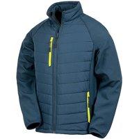 Result Men's Black Compass Padded Soft Shell Jacket in Mid Navy | Size: XL