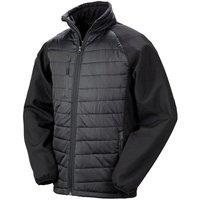 Result Men's Black Compass Padded Soft Shell Jacket | Size: XL