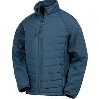 Result Men's Black Compass Padded Soft Shell Jacket in Navy | Size: XL