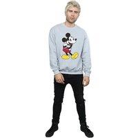 Disney Men's Classic Mickey Mouse Sweatshirt in Grey | Size: Large