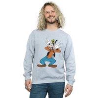 Disney Men's Crazy Goofy Sweatshirt in Grey | Size: Large