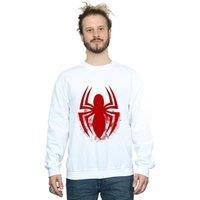 Spider-Man Men's Emblem Logo Sweatshirt in White | Size: Medium