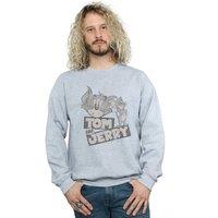 Tom & Jerry Men's Wink Sweatshirt in Grey | Size: XL