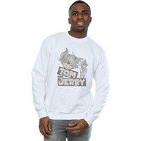 Tom & Jerry Men's Wink Sweatshirt in White | Size: Medium