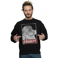 Snow White And The Seven Dwarfs Men's Grumpy Poster Sweatshirt in Black | Size: Small