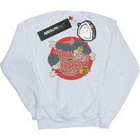 Tom & Jerry Men's Classic Catch Sweatshirt in White | Size: Large