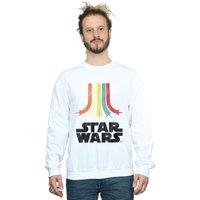 Star Wars Men's Rainbow Sweatshirt in White | Size: XL