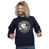 Looney Tunes Men's Thats All Folks Porky Pig Sweatshirt in Navy | Size: Medium