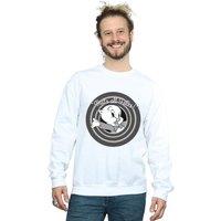 Looney Tunes Men's Thats All Folks Porky Pig Sweatshirt in White | Size: Large