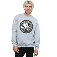 Looney Tunes Men's Thats All Folks Porky Pig Sweatshirt in Grey | Size: 3XL